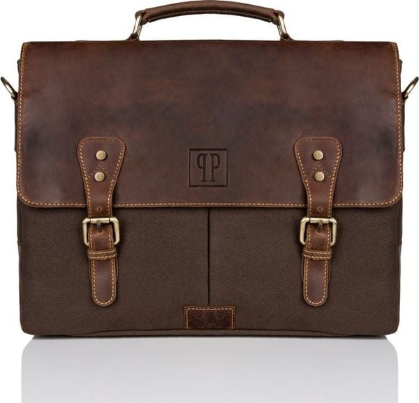 Paolo Peruzzi TORBA MĘSKA NA RAMIĘ BRĄZOWA PAOLO PERUZZI T-07-BR. Brązowe torby na ramię męskie Paolo Peruzzi, bez wzorów, na ramię. Za 427.70 zł.