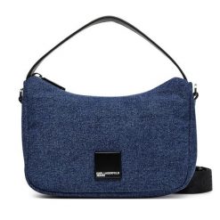 Torebka Karl Lagerfeld Jeans. Niebieskie torebki do ręki damskie Karl Lagerfeld Jeans, bez wzorów, z jeansu, klasyczne, bez dodatków. Za 419.99 zł.