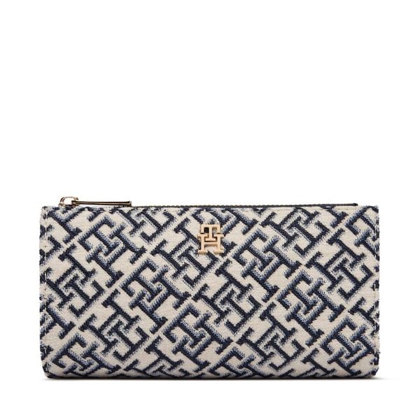 Portfel Tommy Hilfiger. Niebieskie portfele damskie Tommy Hilfiger, bez wzorów. Za 289.99 zł.
