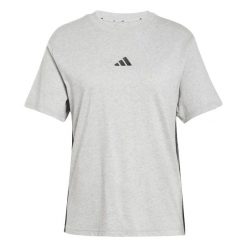 Koszulka damska ADIDAS W 3S SJ T L. Szare koszulki sportowe damskie Adidas, l, bez wzorów, z bawełny, bez kołnierzyka, bez ramiączek. Za 129.00 zł.