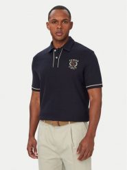 Guess Polo M6YP17 K4398 Granatowy Regular Fit. Niebieskie koszulki polo męskie Guess, l, z aplikacjami, z bawełny, bez ramiączek. Za 344.99 zł.
