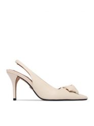 Nine West Szpilki EO-C6030-1 Kremowy. Białe szpilki damskie Nine West, bez wzorów, ze skóry, bez obcasa, bez zapięcia. Za 279.99 zł.