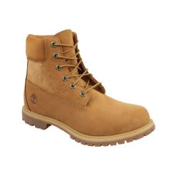 Buty zimowe damskie, Timberland 6 In Premium Boot W. Brązowe obuwie sportowe damskie Timberland, bez wzorów, z materiału. Za 549.99 zł.
