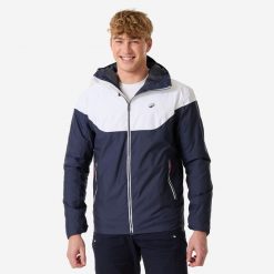 Kurtka zimowa przeciwdeszczowa męska Tribord Sailing 100. Białe kurtki sportowe męskie TRIBORD, na zimę, m, bez wzorów, z tkaniny, żeglarskie. Za 199.99 zł.