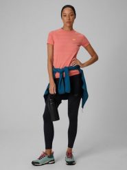 4F Legginsy trekkingowe szybkoschnące damskie - czarne M. Czarne legginsy damskie 4f, l, bez wzorów, z materiału. Za 169.99 zł.