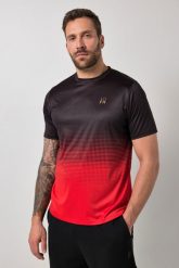 Męska T-shirt FLEXNAMIC® fitness nadruk na całej powierzchni rękaw 1/2. Czarne t-shirty męskie JAY-PI, m, bez wzorów, z dżerseju, bez kołnierzyka. Za 139.99 zł.