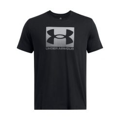 T-shirt Under Armour Boxed. Czarne koszulki sportowe męskie Under Armour, l, bez wzorów, sportowe, bez kołnierzyka. Za 109.00 zł.