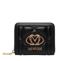 Portfel LOVE MOSCHINO. Czarne portfele damskie Love Moschino, bez wzorów. Za 459.99 zł.