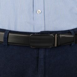 Pasek męski skórzany 3,5 cm klamra automatyczna Beltimore czarny 52-571 : Kolory - czarny, Rozmiar pasków - r.105-120 cm. Czarne paski damskie bez wzorów, ze skóry, wizytowe. Za 64.99 zł.