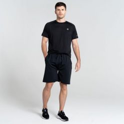 Szorty fitness męskie Sprinted. Czarne krótkie spodenki sportowe męskie Dare 2b, m, bez wzorów, na fitness i siłownię. W wyprzedaży za 59.99 zł.