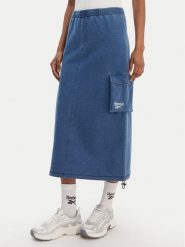 Reebok Spódnica midi Naida RK25487CCW Niebieski Regular Fit. Niebieskie spódnice damskie Reebok, xs, bez wzorów, z bawełny, midi. Za 299.99 zł.