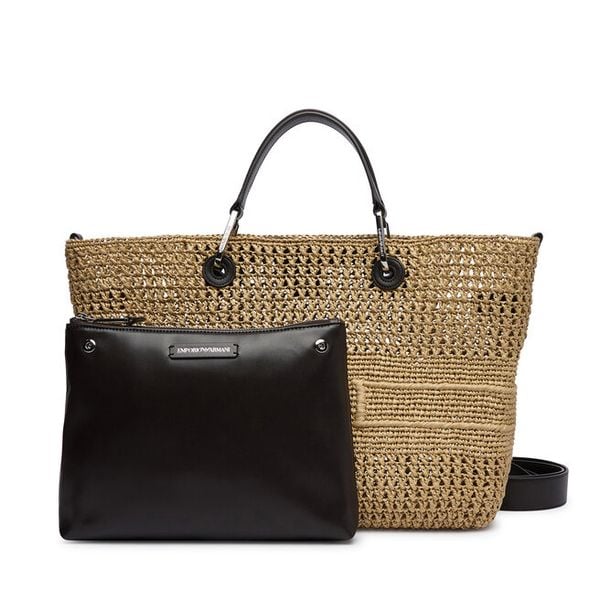 Torebka Emporio Armani. Brązowe torebki do ręki damskie Emporio Armani, bez wzorów, bez dodatków. Za 1,696.99 zł.