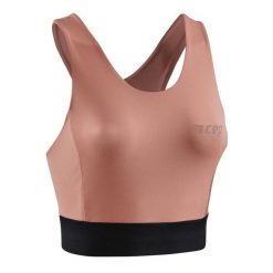 Damski sportowy Crop Top treningowy CEP. Czarne koszulki sportowe damskie CEP, l, bez wzorów, bez kołnierzyka, bez ramiączek, do biegania. Za 179.00 zł.