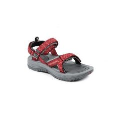 Sandały damskie Gobi 2.0 Tribal Red - outdoor - Czerwone. Czerwone sandały damskie SOURCE, bez wzorów, z gumy, bez obcasa, bez zapięcia. Za 484.90 zł.