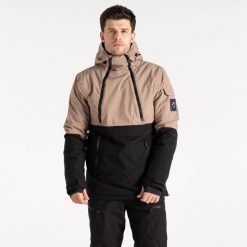 Kurtka narciarska męska T-Bar Overhead. Brązowe kurtki snowboardowe męskie Dare 2b, m, bez wzorów, bez kaptura, narciarskie. Za 349.99 zł.