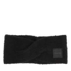 Opaska materiałowa Calvin Klein. Czarne czapki i kapelusze damskie Calvin Klein, bez wzorów, z materiału. Za 129.99 zł.