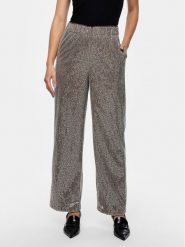 YAS Spodnie materiałowe 26032755 Srebrny Regular Fit. Szare spodnie materiałowe damskie YAS, s, bez wzorów, z materiału. Za 199.99 zł.