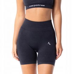 Szorty z wysokim stanem bezszwowe bikery Yasmine kolarki Carpatree r S. Szorty sportowe damskie Carpatree, s, bez wzorów, sportowe, z podwyższonym stanem. Za 157.12 zł.