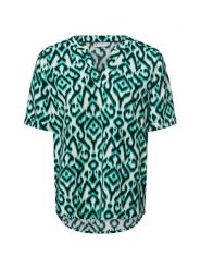Street One Bluzka Kobiety wiskoza zielony, 40. Zielone bluzki damskie Street One, bez wzorów, z tkaniny, eleganckie, bez kołnierzyka, bez ramiączek. Za 139.95 zł.
