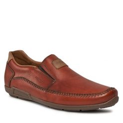 Półbuty Rieker. Brązowe półbuty na co dzień męskie Rieker, bez zapięcia. Za 239.99 zł.