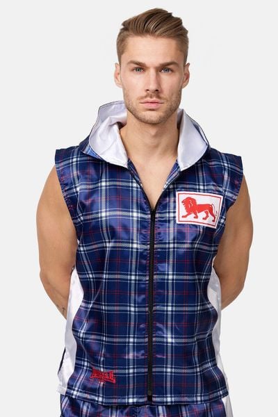Kurtka Lonsdale Clutton. Niebieskie kurtki męskie Lonsdale, l, bez wzorów, z poliesteru, z kapturem. Za 351.95 zł.