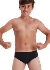 Slipy Speedo Boys Endurance+ – Czarno-Białe – Rozmiar 13-14. Białe kąpielówki dla chłopców Speedo, bez wzorów, z materiału. Za 47.99 zł.