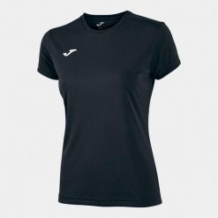Koszulka do biegania damska Joma Combi z krótkim rękawem. Czarne koszulki sportowe damskie Joma, xl, bez wzorów, sportowe, bez kołnierzyka. Za 59.99 zł.