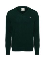 Gant sweter z dzianiny Mężczyźni zielony, M. Zielone swetry przez głowę męskie GANT, m, bez wzorów, z dzianiny, bez kołnierzyka. Za 429.95 zł.