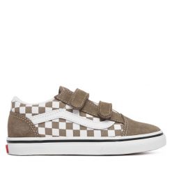 Tenisówki Vans. Brązowe trampki i tenisówki chłopięce Vans, bez wzorów, bez zapięcia. Za 209.99 zł.