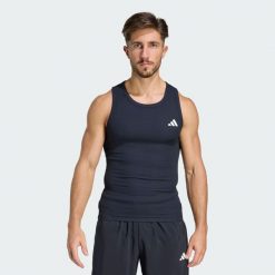 Koszulka Bez Rękawów Power Essentials Workout Rib. Czarne buty sportowe męskie Adidas, bez wzorów, bez kołnierzyka, bez ramiączek, na fitness i siłownię, climacool (adidas). Za 149.00 zł.
