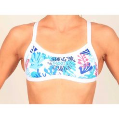 Damski top do kostiumu kąpielowego Mako Sunkissed. Białe topy damskie MAKO, m, bez wzorów, bez kołnierzyka, bez ramiączek. Za 162.00 zł.