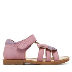 Sandały Lasocki Kids. Fioletowe sandały dziewczęce Lasocki Kids, bez zapięcia. Za 119.99 zł.