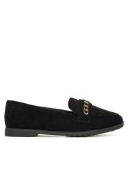 DeeZee Loafersy XWH5-5 Czarny. Czarne mokasyny damskie DeeZee, z materiału. Za 99.99 zł.