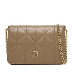 Torebka Calvin Klein. Brązowe torebki do ręki damskie Calvin Klein, bez wzorów, wizytowe, bez dodatków. Za 449.99 zł.