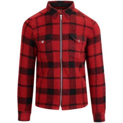 LEE Wool Zip Overshirt BRIGHT RED L67LVRKG 112116895. Czerwone kurtki męskie Lee, l, bez wzorów, bez kaptura. Za 269.99 zł.