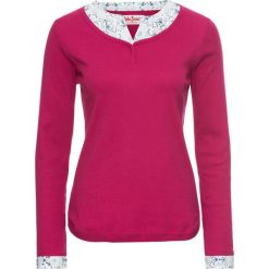 Shirt 2 w 1 z długim rękawem bonprix jeżynowo-czerwony. Bluzki damskie bonprix. Za 37.99 zł.