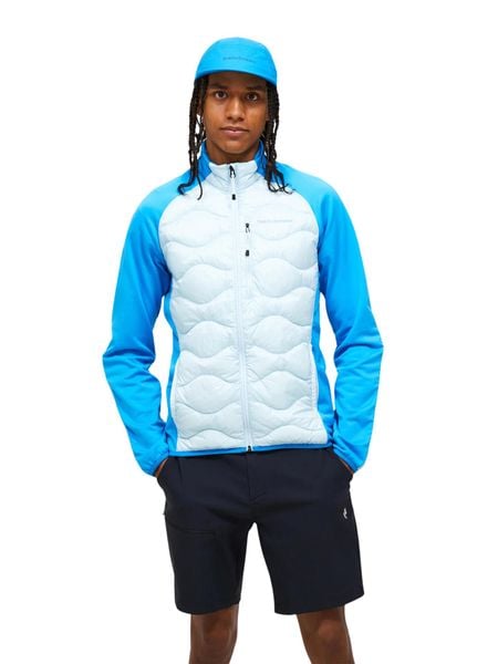 Kurtka Peak Performance puchowa męska Helium Down Hybrid Jacket niebieska - XXL. Niebieskie kurtki męskie Peak Performance, l, bez wzorów, z dżerseju, eleganckie, bez kaptura. Za 919.00 zł.