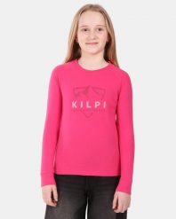 Dziewczęca bawełniana koszulka z długim rękawem Kilpi VERATI-JG. Czerwone t-shirty i topy dla dziewczynek Kilpi, bez wzorów, z bawełny, bez ramiączek. Za 91.56 zł.