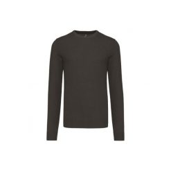 Sweter z okrągłym dekoltem Kariban. Szare swetry przez głowę męskie KARIBAN, na zimę, m, bez wzorów, bez kołnierzyka. Za 227.50 zł.