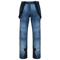 Spodnie narciarskie softshell Kilpi Jeanso. Niebieskie spodnie snowboardowe męskie Kilpi, m, bez wzorów, z denimu, narciarskie. Za 345.00 zł.