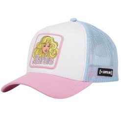 Czapka z daszkiem Capslab Barbie Snapback Trucker - CL/BA1/2/CT/BA17. Białe czapki i kapelusze damskie CapsLab, bez wzorów, sportowe. Za 109.00 zł.