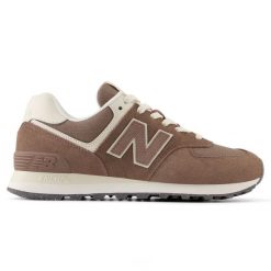 Buty damskie New Balance WL574RTS – brązowe. Brązowe obuwie sportowe damskie New Balance, bez wzorów, ze skóry. Za 499.99 zł.