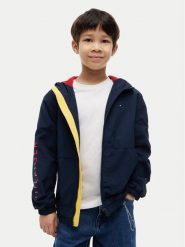 Tommy Hilfiger Kurtka przejściowa Windbreaker Graphic KB0KB10587 Granatowy Regular Fit. Niebieskie kurtki i płaszcze dla chłopców Tommy Hilfiger, bez wzorów, z syntetyku, bez kaptura. Za 449.99 zł.