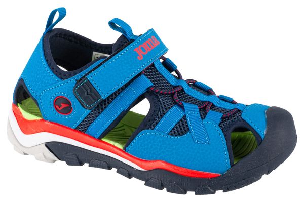 Sandały chłopięce, S.Lake Jr 24 SLAKJS. Niebieskie sandały chłopięce Joma, z materiału, bez zapięcia. Za 129.99 zł.