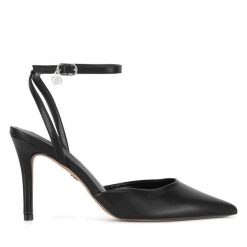 Szpilki Nine West. Czarne szpilki damskie Nine West, bez wzorów, bez obcasa, bez zapięcia. Za 229.99 zł.