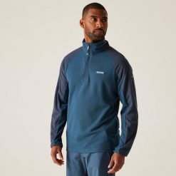 Męska lekka bluza polarowa Elson II z zamkiem błyskawicznym. Niebieskie bluzy męskie Regatta, m, bez wzorów, z polaru, bez kaptura, trekkingowe. Za 168.00 zł.