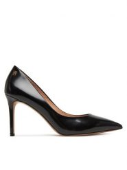 Tommy Hilfiger Szpilki Closed Pump FW0FW08969 Czarny. Czarne szpilki damskie Tommy Hilfiger, bez wzorów, ze skóry, bez obcasa, bez zapięcia. Za 559.99 zł.