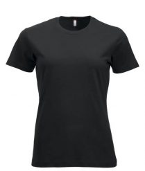 Clique New Classic-T Women Damska koszulka z bawełny, nowoczesny krój – black. Białe t-shirty damskie CLIQUE, m, bez wzorów, z bawełny, klasyczne, bez kołnierzyka. Za 104.39 zł.