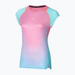 Koszulka do biegania damska Mizuno Aero Tee. Czerwone t-shirty damskie Mizuno, l, bez wzorów, z materiału, klasyczne, bez kołnierzyka. Za 149.99 zł.