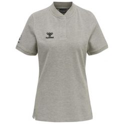 Damska koszulka polo Hummel Move Grid. Szare koszulki sportowe damskie Hummel, xl, bez wzorów, bez kołnierzyka, bez ramiączek. Za 166.00 zł.
